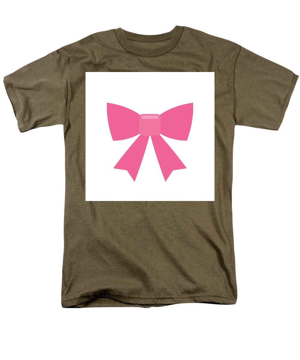 Pink bow simple flat icon - Men's T-Shirt  (Regular Fit)