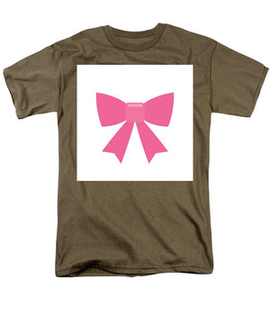 Pink bow simple flat icon - Men's T-Shirt  (Regular Fit)