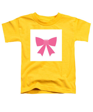 Pink bow simple flat icon - Toddler T-Shirt
