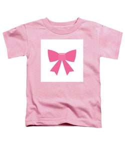 Pink bow simple flat icon - Toddler T-Shirt