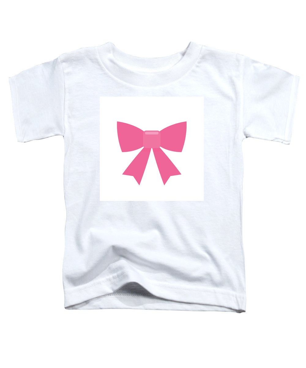 Pink bow simple flat icon - Toddler T-Shirt