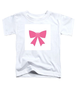 Pink bow simple flat icon - Toddler T-Shirt