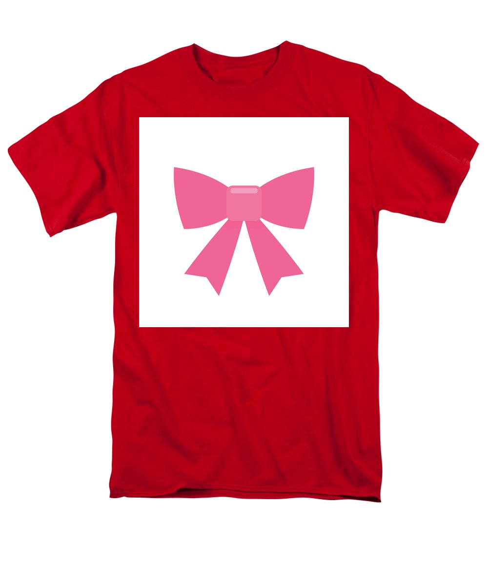 Pink bow simple flat icon - Men's T-Shirt  (Regular Fit)