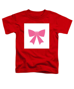 Pink bow simple flat icon - Toddler T-Shirt