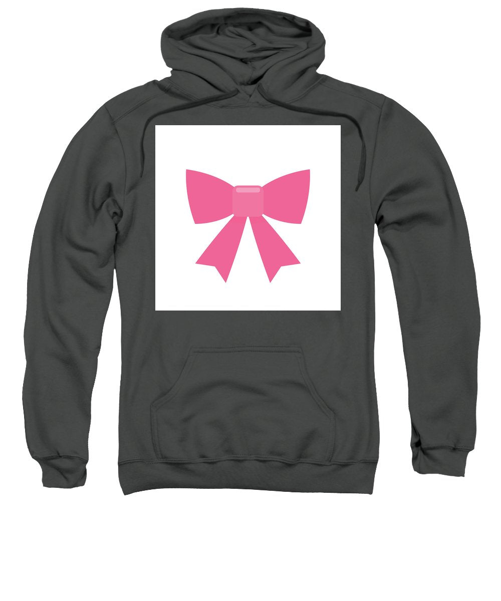 Pink bow simple flat icon - Sweatshirt