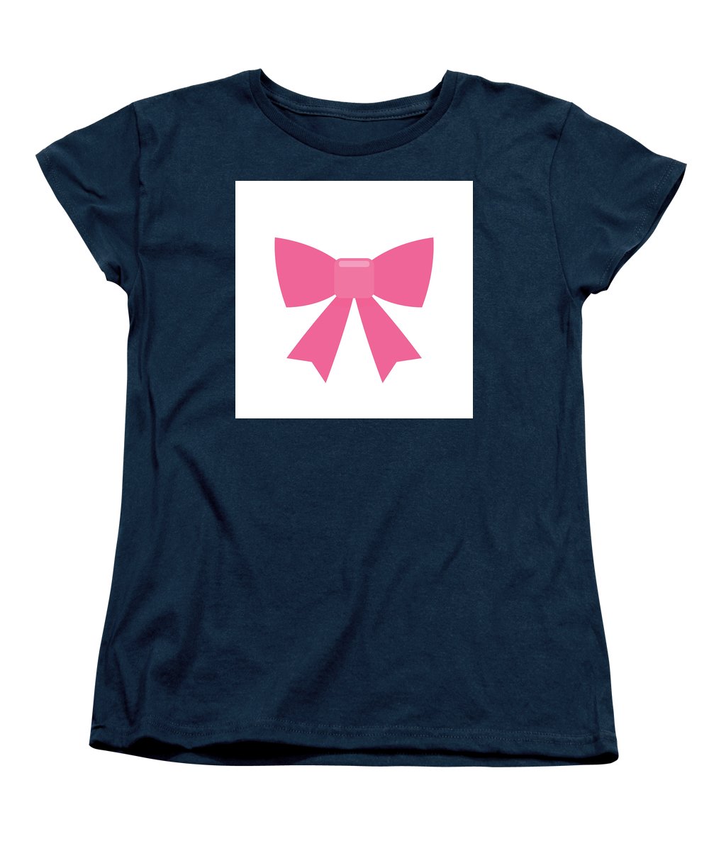 Pink bow simple flat icon - Women's T-Shirt (Standard Fit)
