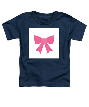 Pink bow simple flat icon - Toddler T-Shirt