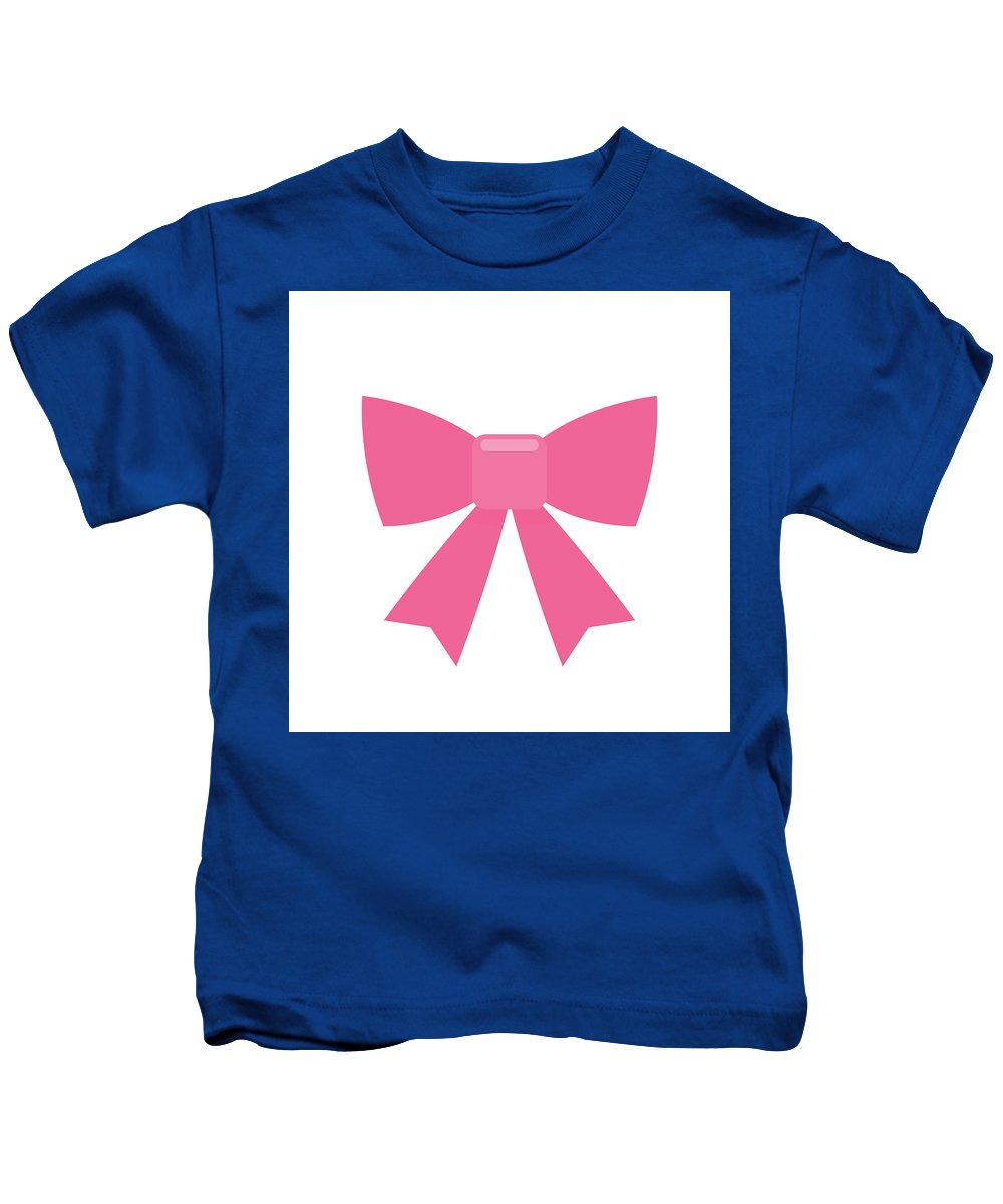 Pink bow simple flat icon - Kids T-Shirt