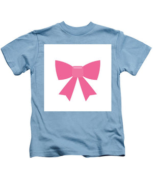 Pink bow simple flat icon - Kids T-Shirt