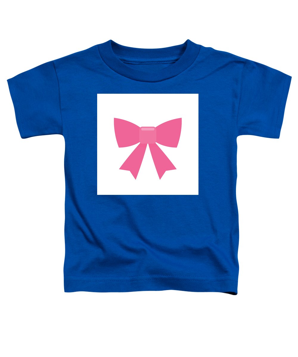 Pink bow simple flat icon - Toddler T-Shirt