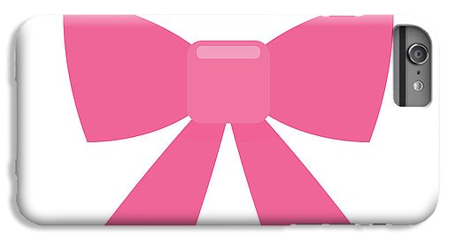 Pink bow simple flat icon - Phone Case