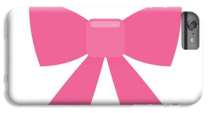 Pink bow simple flat icon - Phone Case