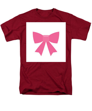 Pink bow simple flat icon - Men's T-Shirt  (Regular Fit)