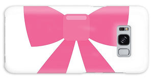 Pink bow simple flat icon - Phone Case