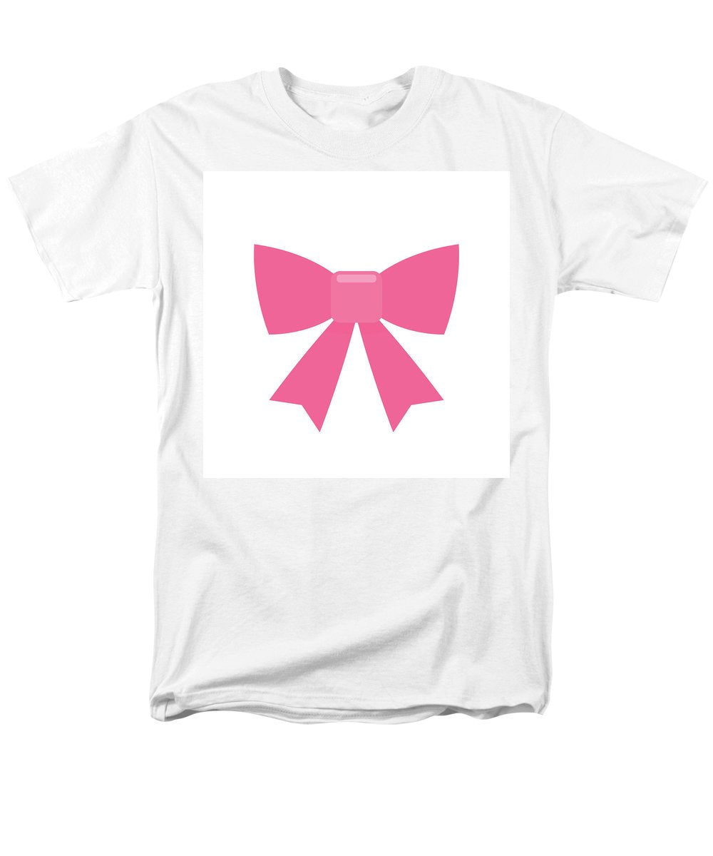 Pink bow simple flat icon - Men's T-Shirt  (Regular Fit)