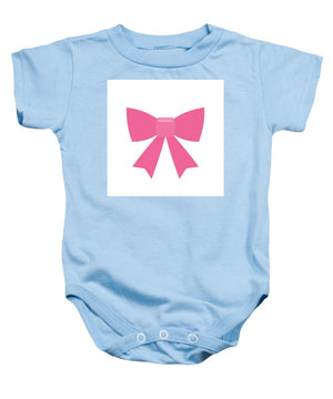 Pink bow simple flat icon - Baby Onesie
