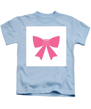 Pink bow simple flat icon - Kids T-Shirt