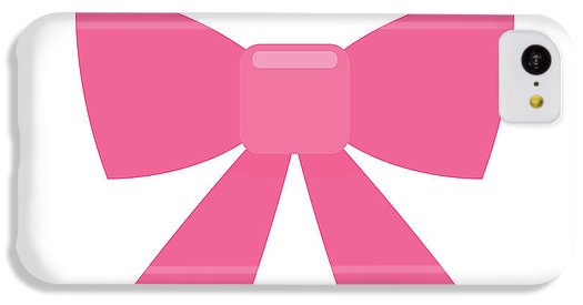 Pink bow simple flat icon - Phone Case