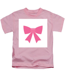 Pink bow simple flat icon - Kids T-Shirt