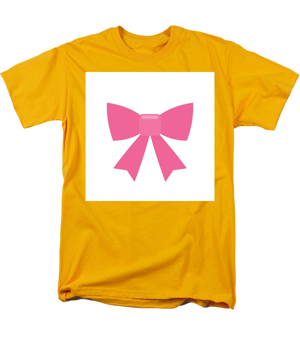 Pink bow simple flat icon - Men's T-Shirt  (Regular Fit)