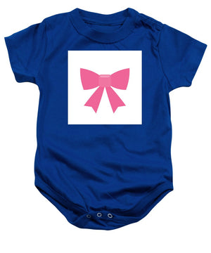 Pink bow simple flat icon - Baby Onesie