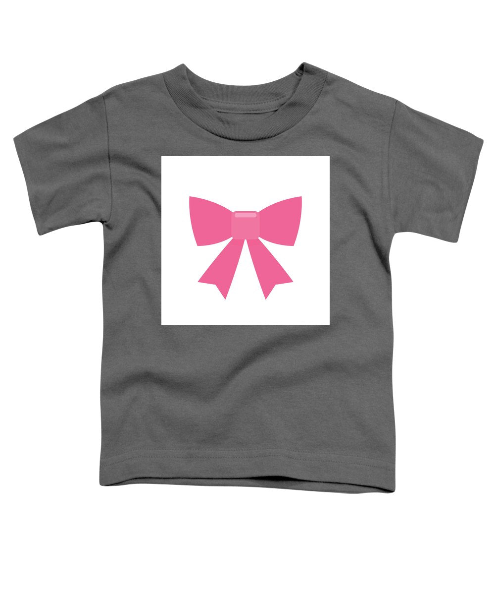 Pink bow simple flat icon - Toddler T-Shirt