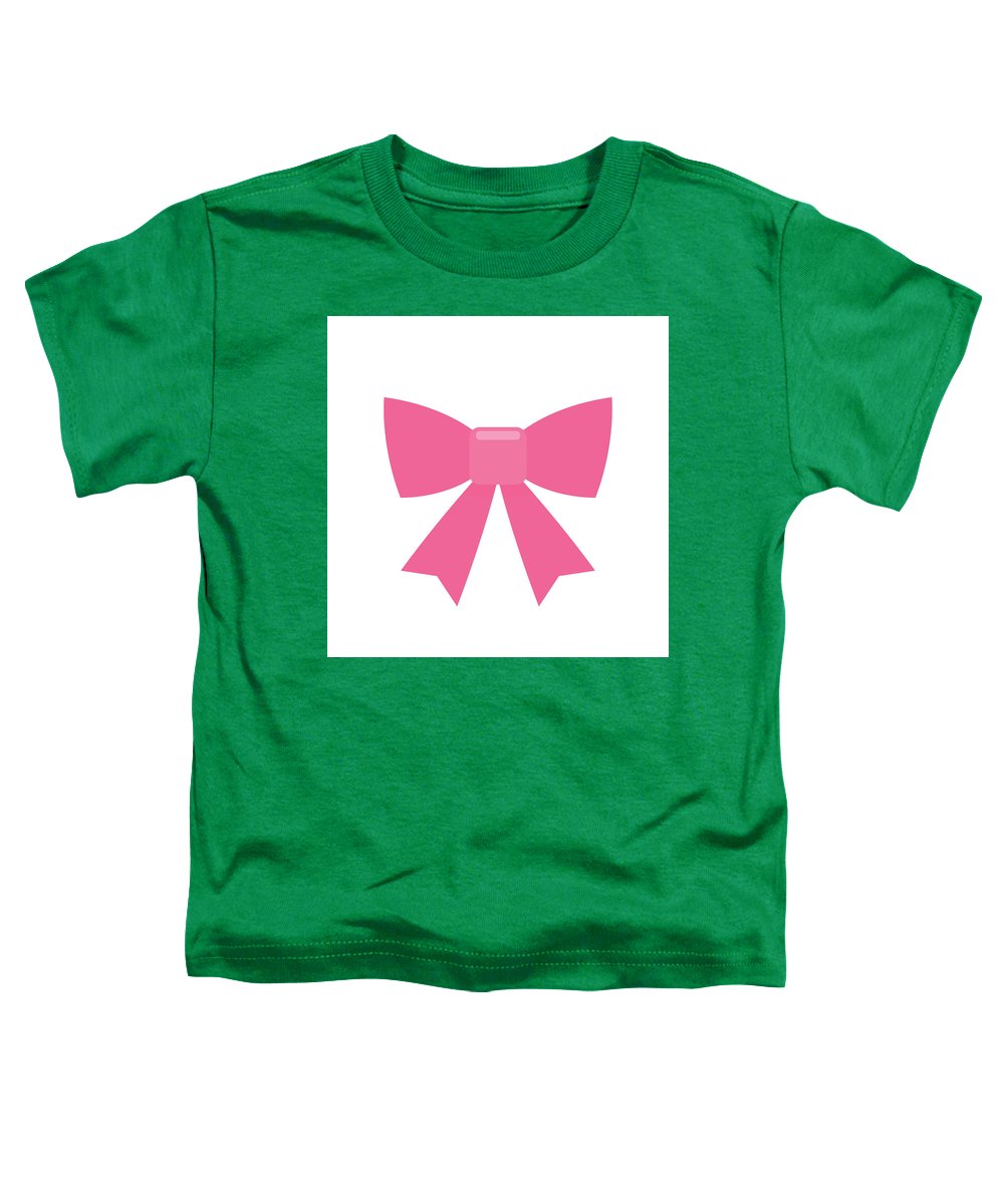 Pink bow simple flat icon - Toddler T-Shirt