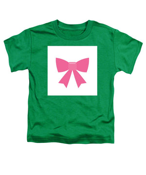 Pink bow simple flat icon - Toddler T-Shirt