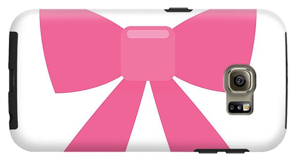 Pink bow simple flat icon - Phone Case