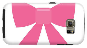 Pink bow simple flat icon - Phone Case