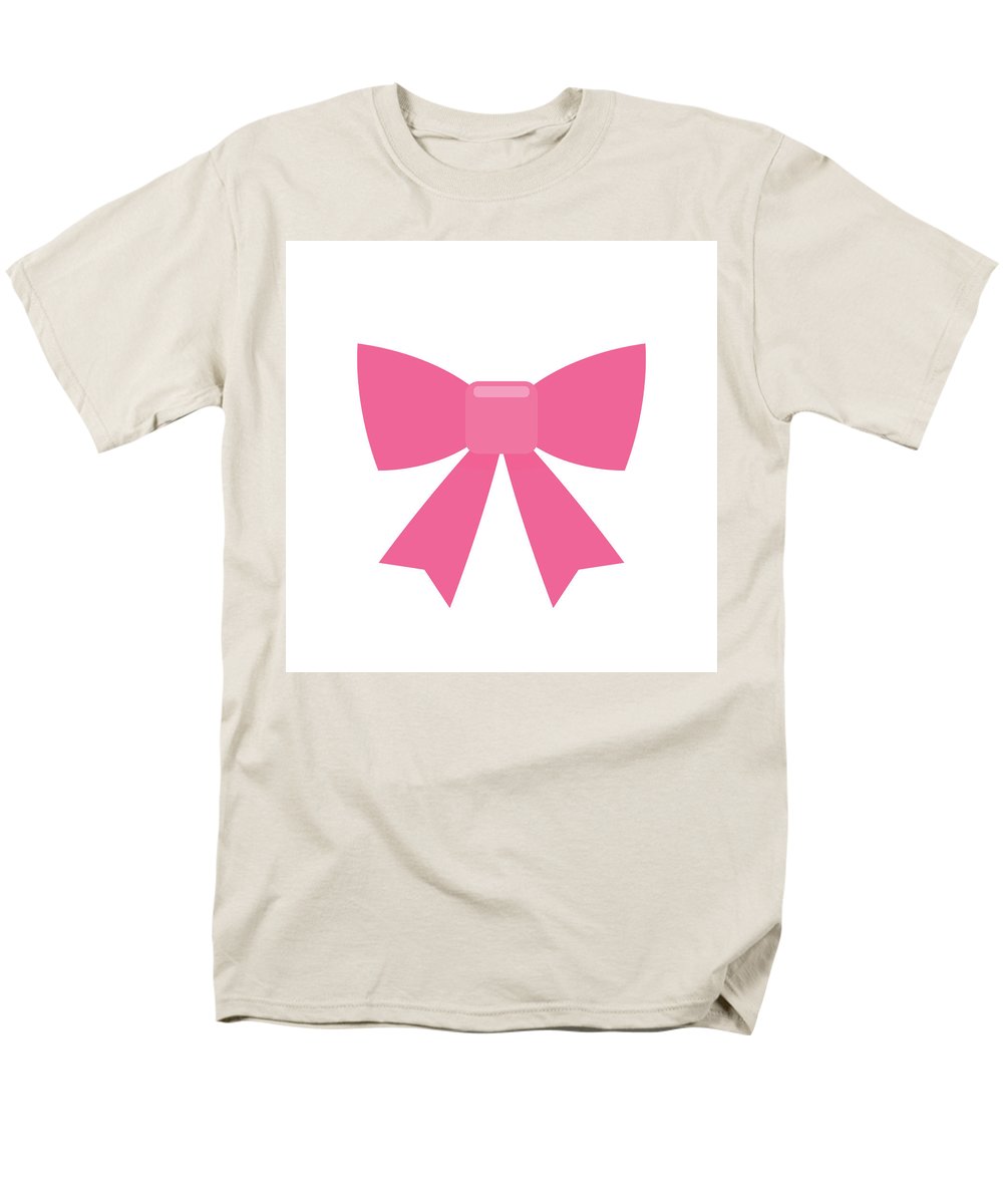 Pink bow simple flat icon - Men's T-Shirt  (Regular Fit)