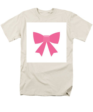 Pink bow simple flat icon - Men's T-Shirt  (Regular Fit)