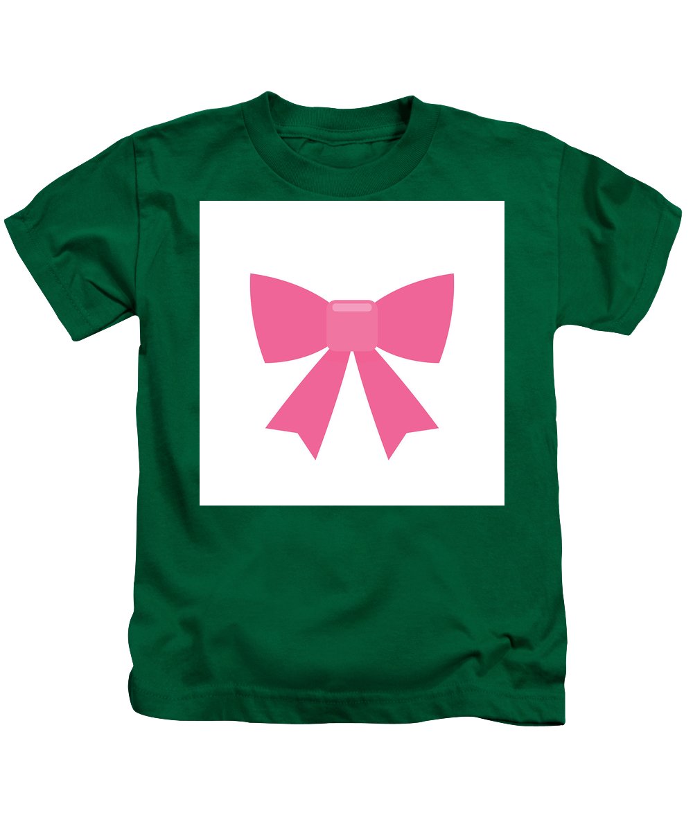 Pink bow simple flat icon - Kids T-Shirt