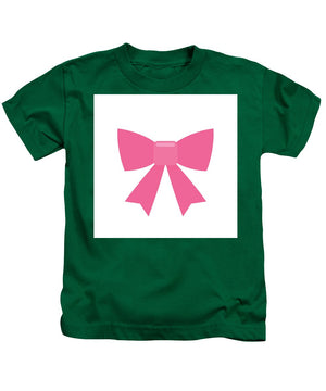 Pink bow simple flat icon - Kids T-Shirt