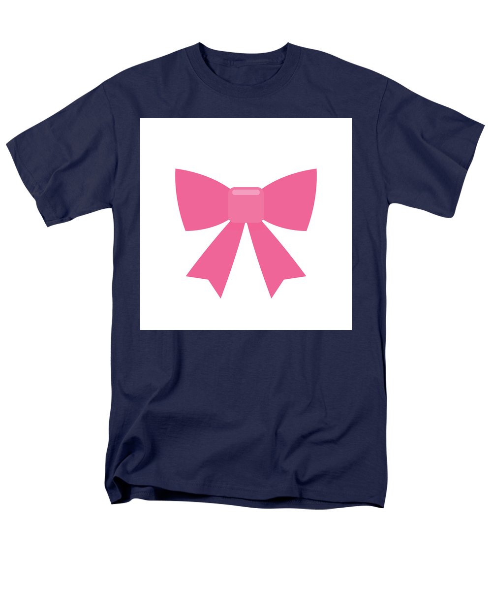 Pink bow simple flat icon - Men's T-Shirt  (Regular Fit)