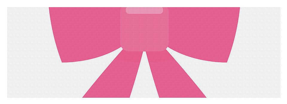 Pink bow simple flat icon - Yoga Mat