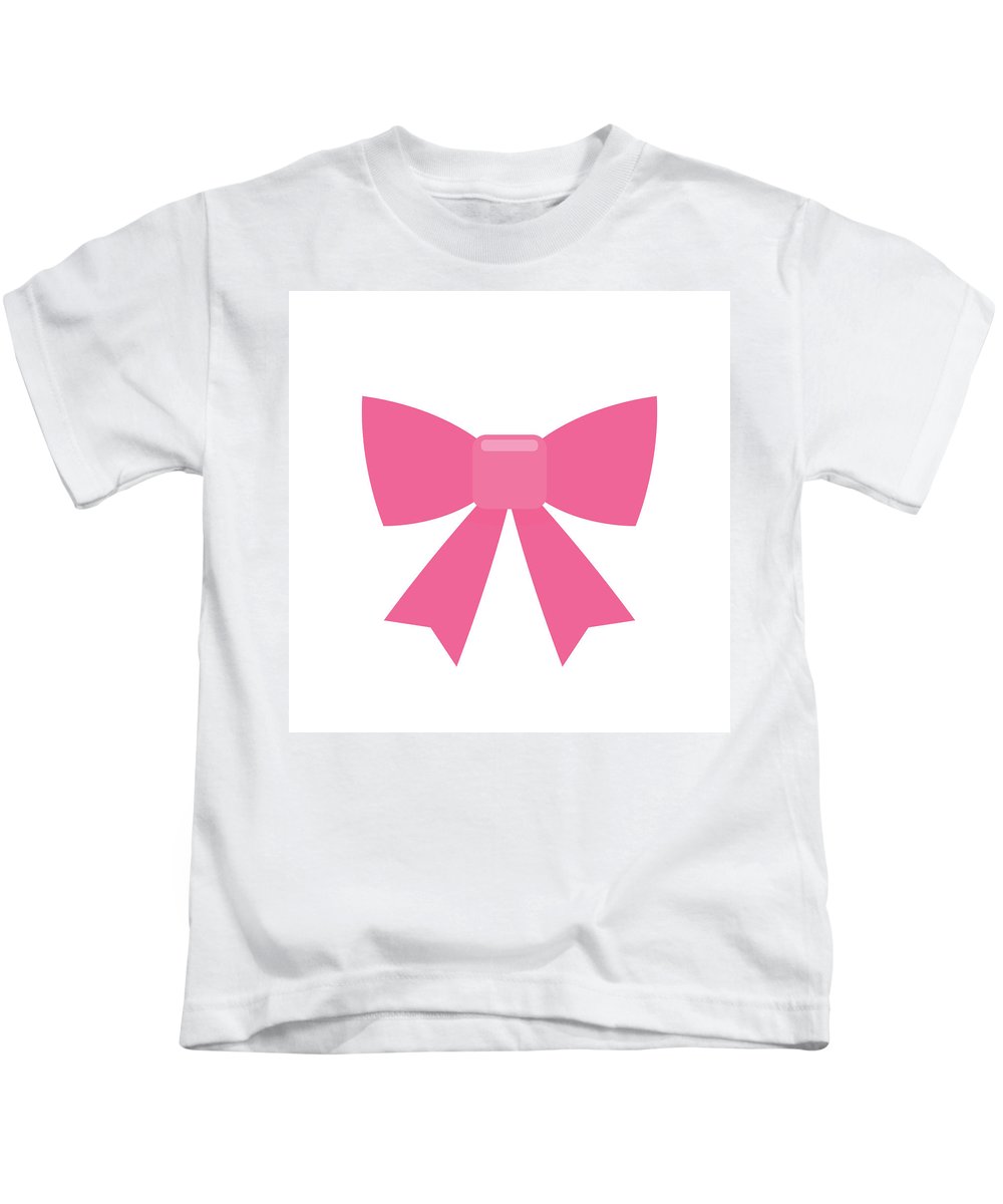 Pink bow simple flat icon - Kids T-Shirt