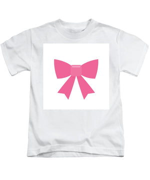 Pink bow simple flat icon - Kids T-Shirt