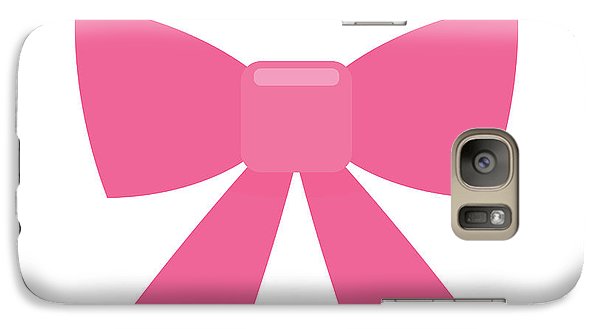 Pink bow simple flat icon - Phone Case