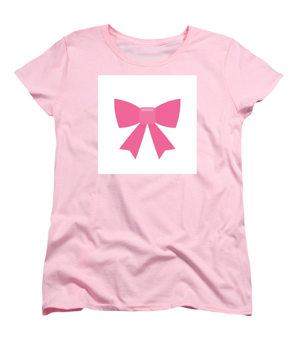 Pink bow simple flat icon - Women's T-Shirt (Standard Fit)