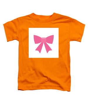 Pink bow simple flat icon - Toddler T-Shirt