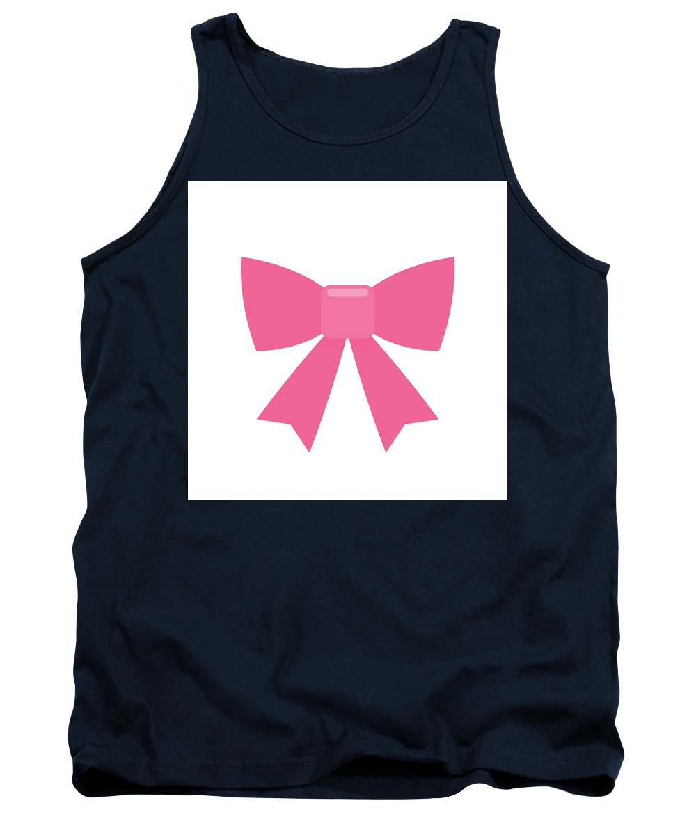 Pink bow simple flat icon - Tank Top