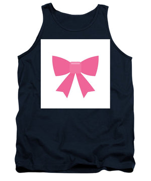 Pink bow simple flat icon - Tank Top