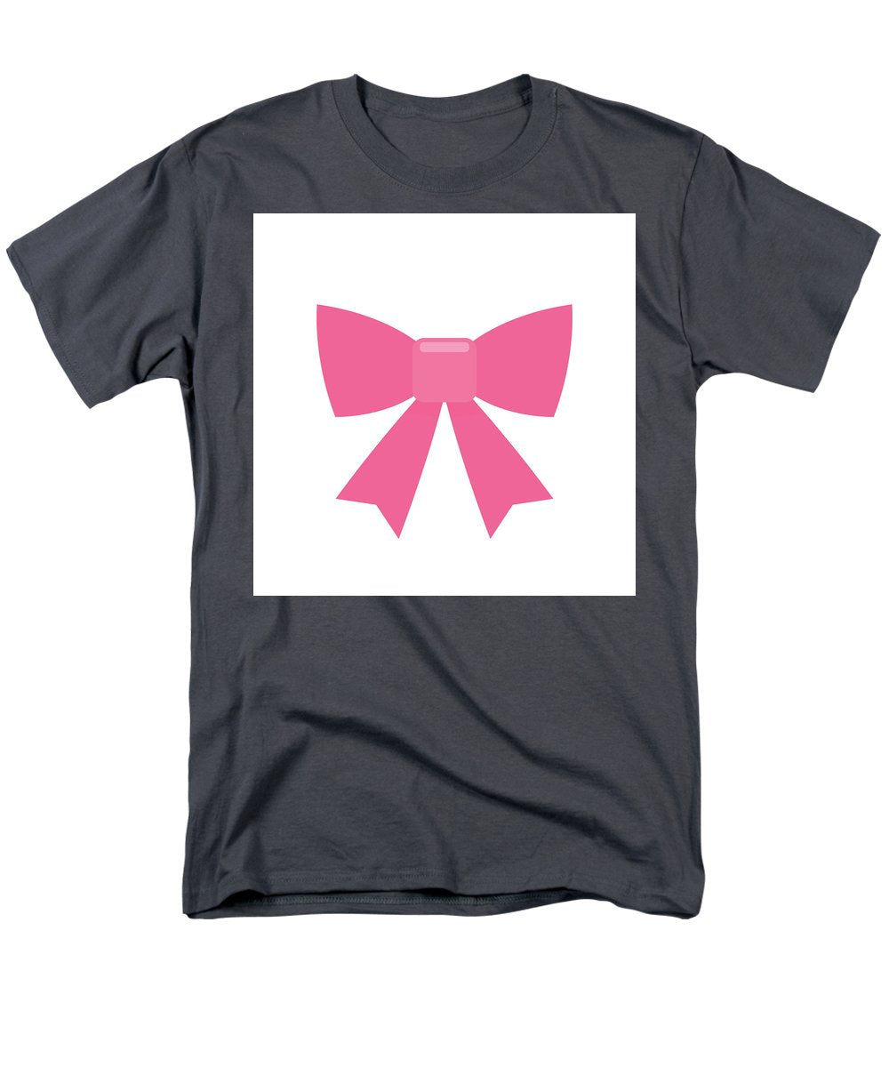 Pink bow simple flat icon - Men's T-Shirt  (Regular Fit)