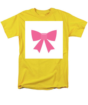Pink bow simple flat icon - Men's T-Shirt  (Regular Fit)