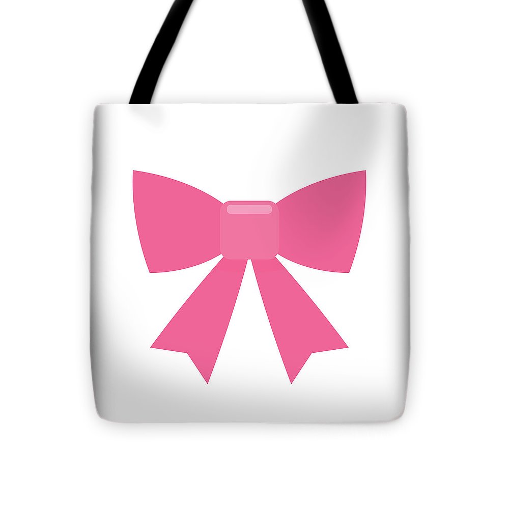 Pink bow simple flat icon - Tote Bag