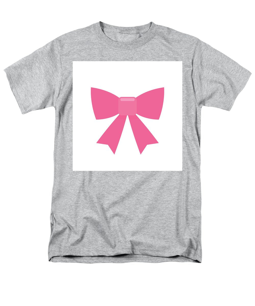 Pink bow simple flat icon - Men's T-Shirt  (Regular Fit)