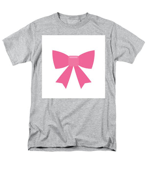 Pink bow simple flat icon - Men's T-Shirt  (Regular Fit)