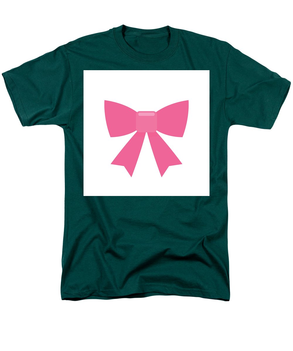 Pink bow simple flat icon - Men's T-Shirt  (Regular Fit)