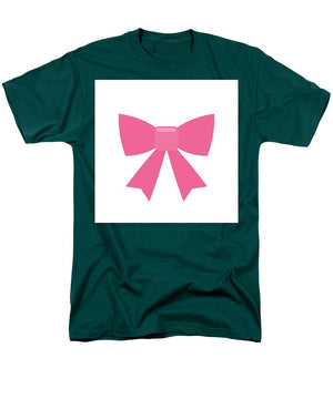 Pink bow simple flat icon - Men's T-Shirt  (Regular Fit)
